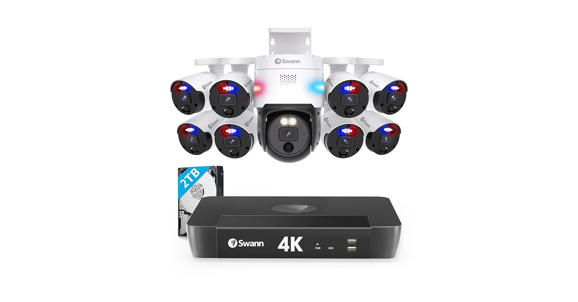 監視カメラ　Swann Smart Security System 1080P Amazon.com: Swann Security outdoor 1080p Full HD Flashing